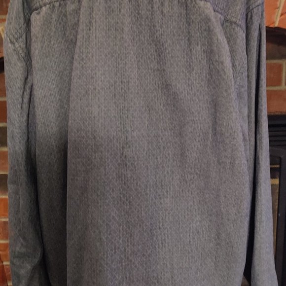 Tommy Bahama Grey Corduroy Button Up with Small White Diamond Pattern Men's M - Picture 3 of 5